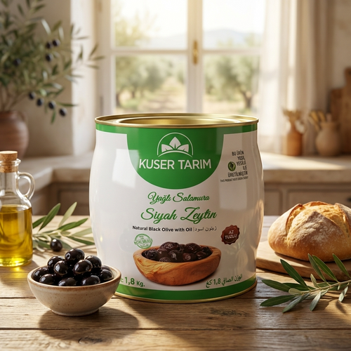 Yağlı Salamura Siyah Zeytin 1.8 Kilogram